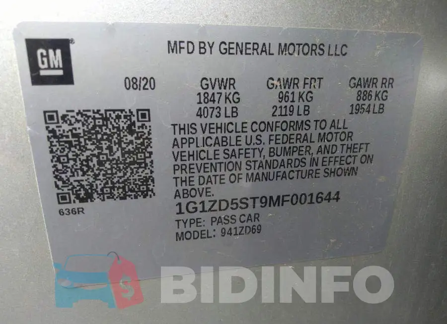 1G1ZD5ST9MF001644 Photo# 9