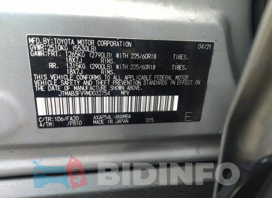JTMAB3FV9MD032754 Photo# 9