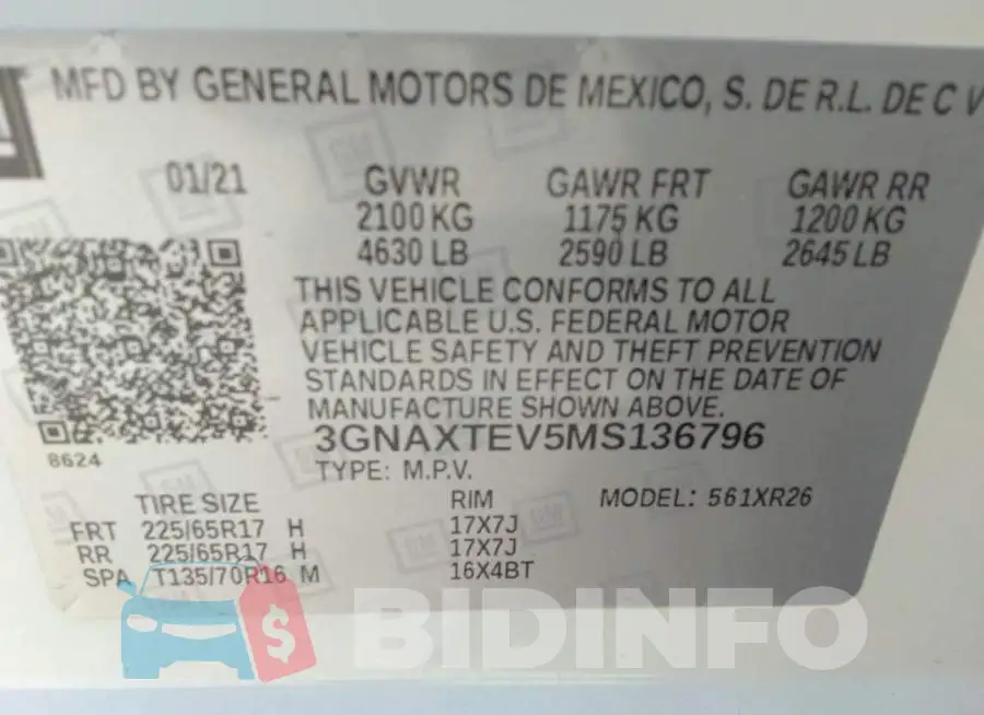 3GNAXTEV5MS136796 Photo# 9