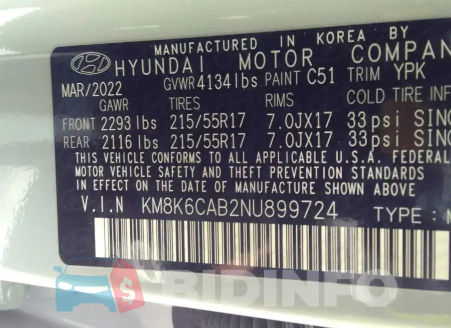 KM8K6CAB2NU899724 Photo# 9
