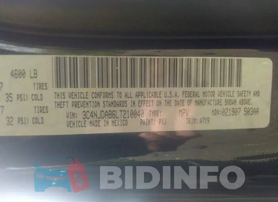 3C4NJDAB6LT210040 Photo# 9