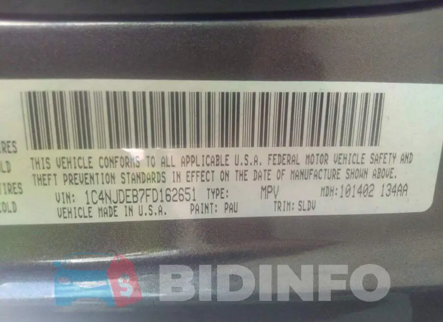1C4NJDEB7FD162651 Photo# 9