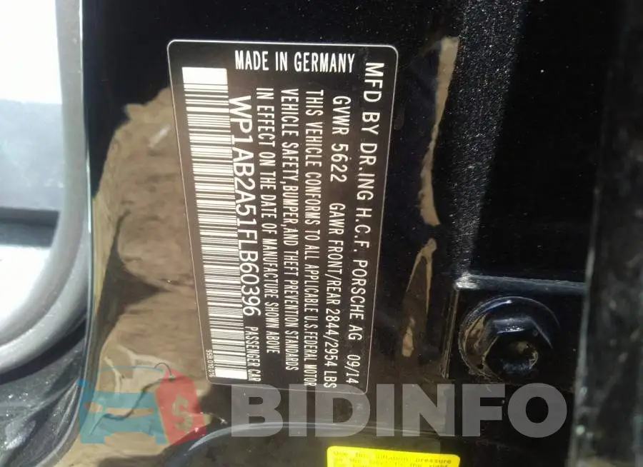 WP1AB2A51FLB60396 Photo# 9