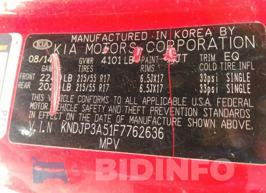 KNDJP3A51F7762636 Photo# 9