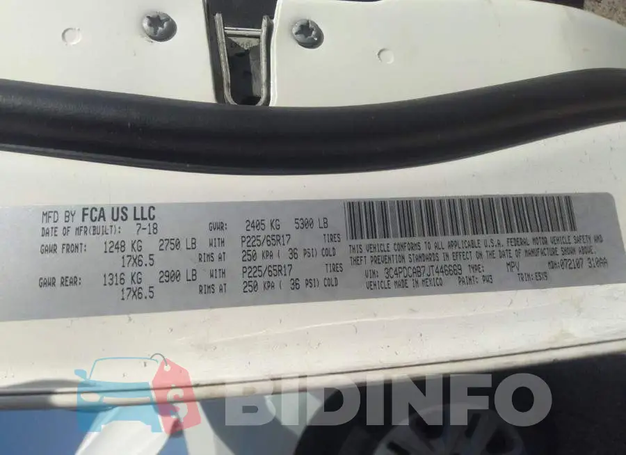 3C4PDCAB7JT446669 Photo# 9