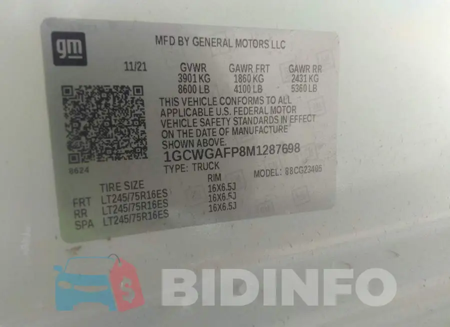 1GCWGAFP8M1287698 Photo# 9