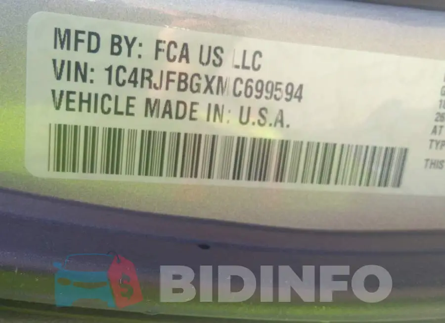 1C4RJFBGXMC699594 Photo# 9