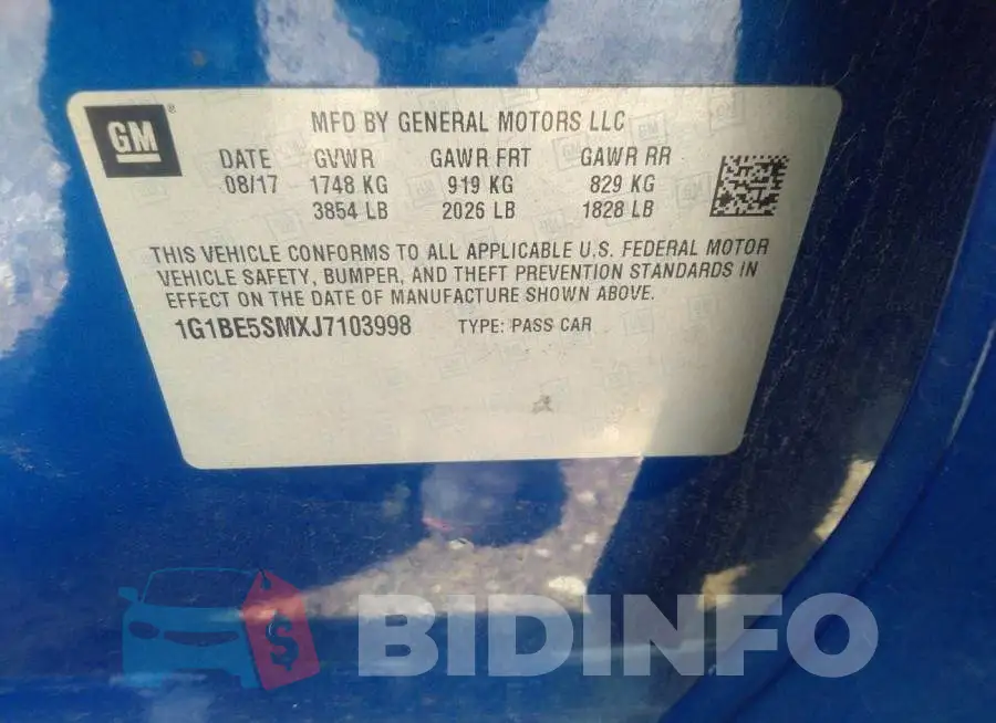 1G1BE5SMXJ7103998 Photo# 9