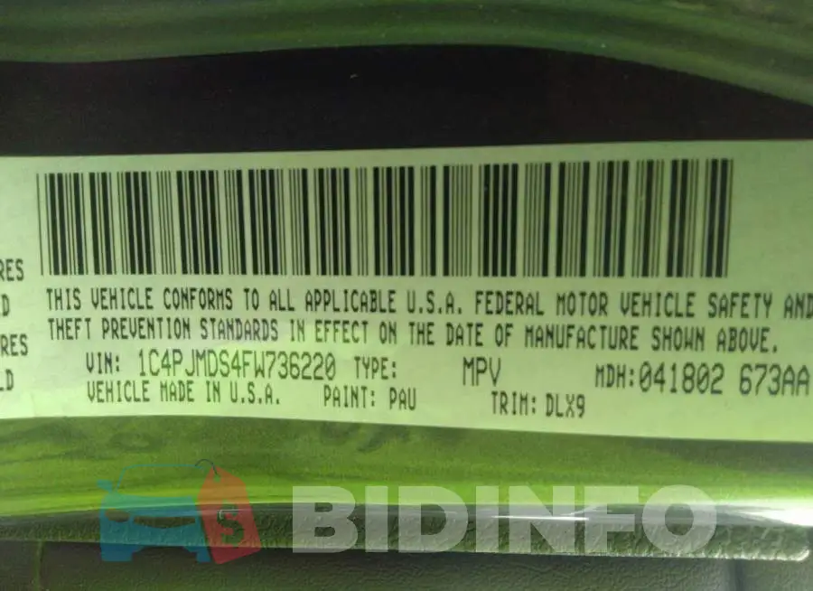 1C4PJMDS4FW736220 Photo# 9