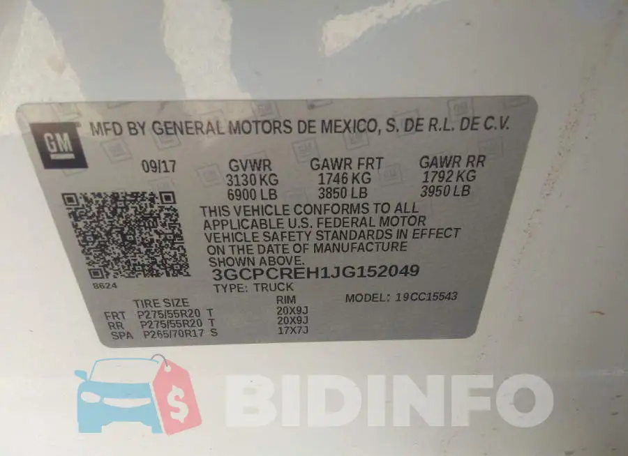3GCPCREH1JG152049 Photo# 9