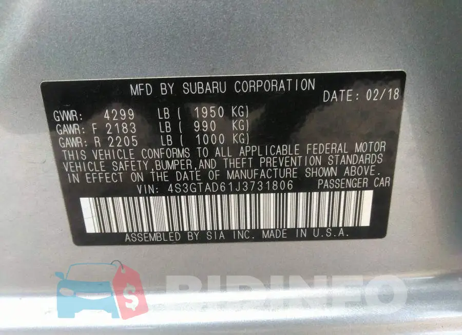 4S3GTAD61J3731806 Photo# 9