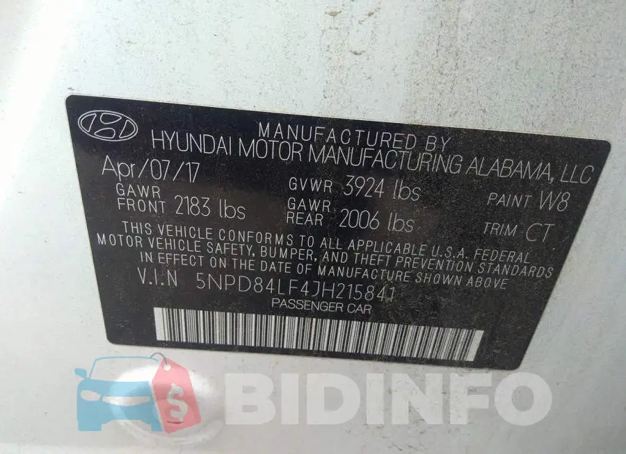 5NPD84LF4JH215841 Photo# 9