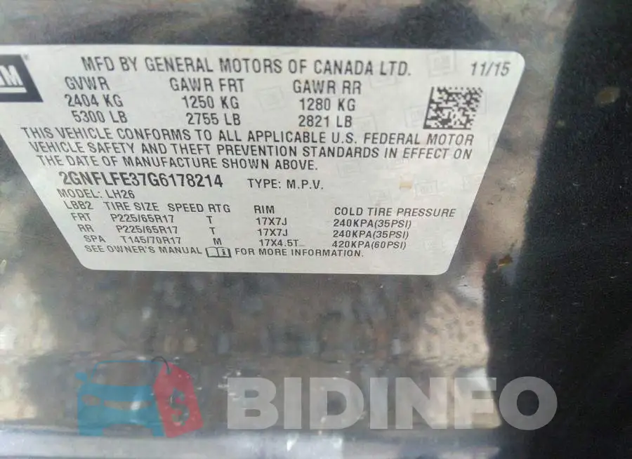 2GNFLFE37G6178214 Photo# 9