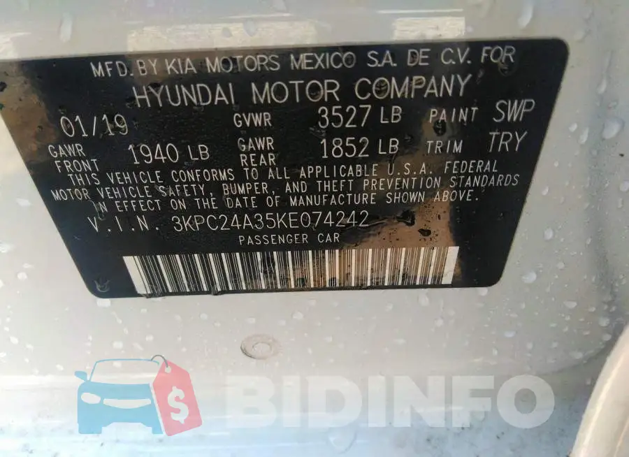 3KPC24A35KE074242 Photo# 9