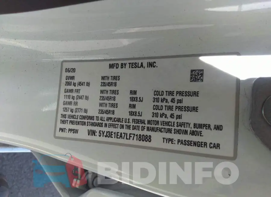 5YJ3E1EA7LF718088 Photo# 9