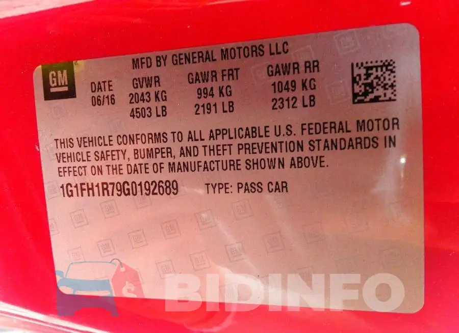 1G1FH1R79G0192689 Photo# 9