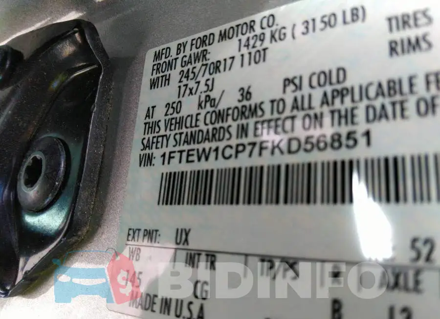 1FTEW1CP7FKD56851 Photo# 9