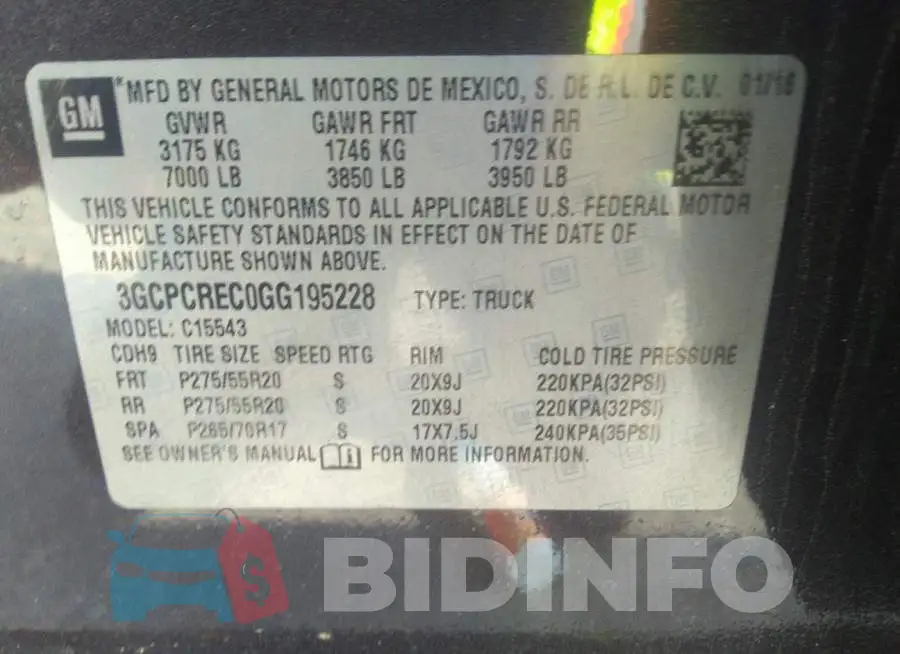 3GCPCREC0GG195228 Photo# 9