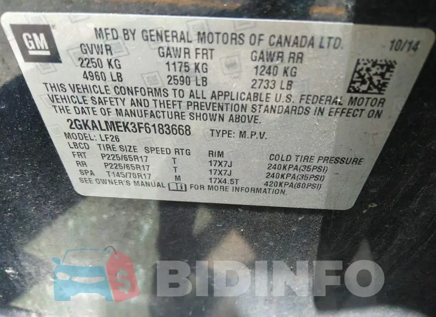 2GKALMEK3F6183668 Photo# 9