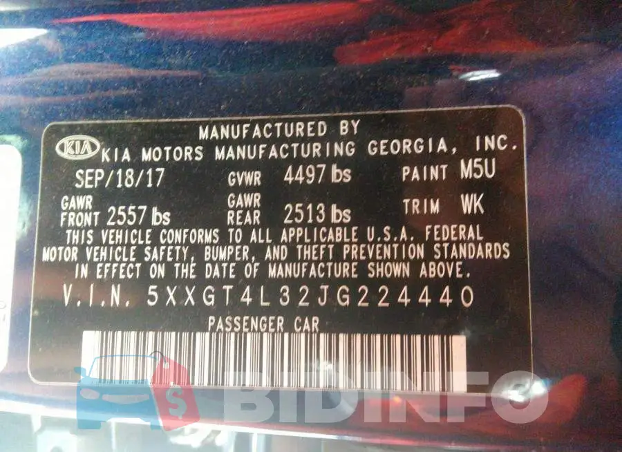 5XXGT4L32JG224440 Photo# 9