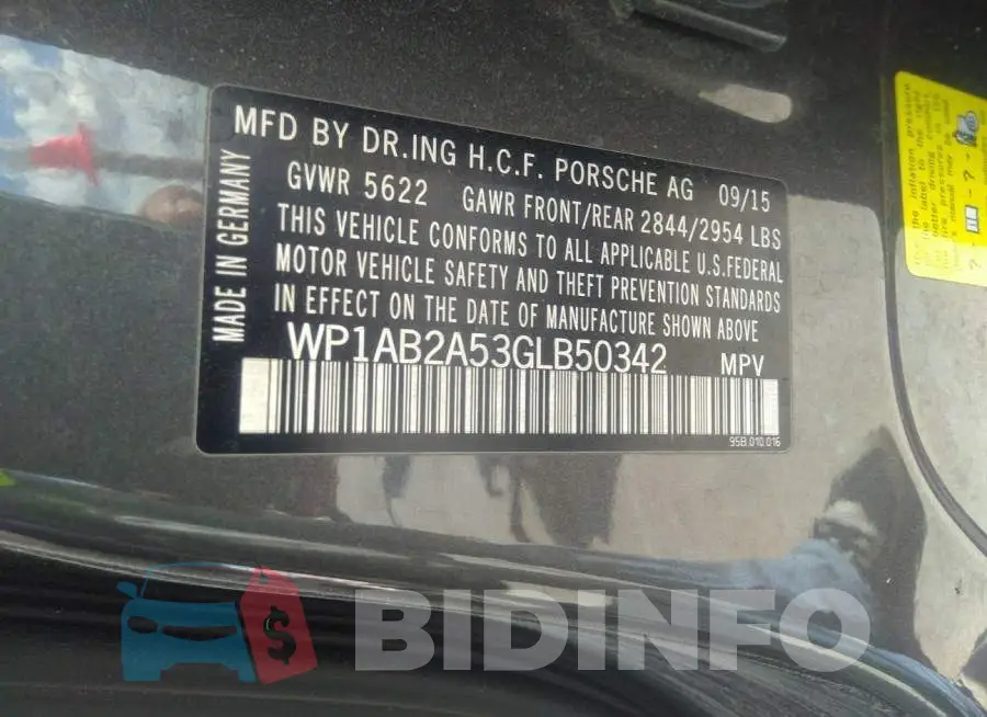 WP1AB2A53GLB50342 Photo# 9