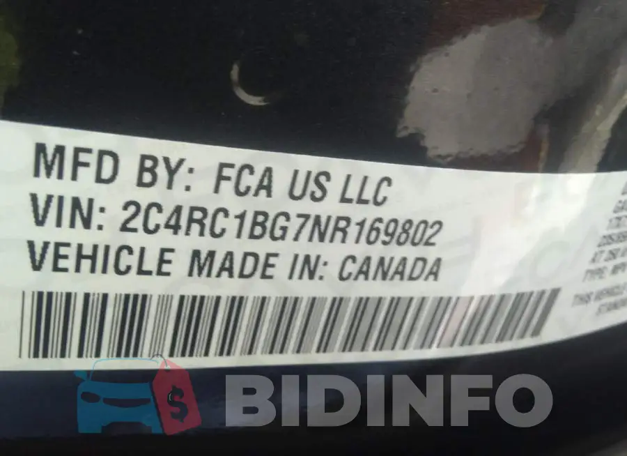 2C4RC1BG7NR169802 Photo# 9