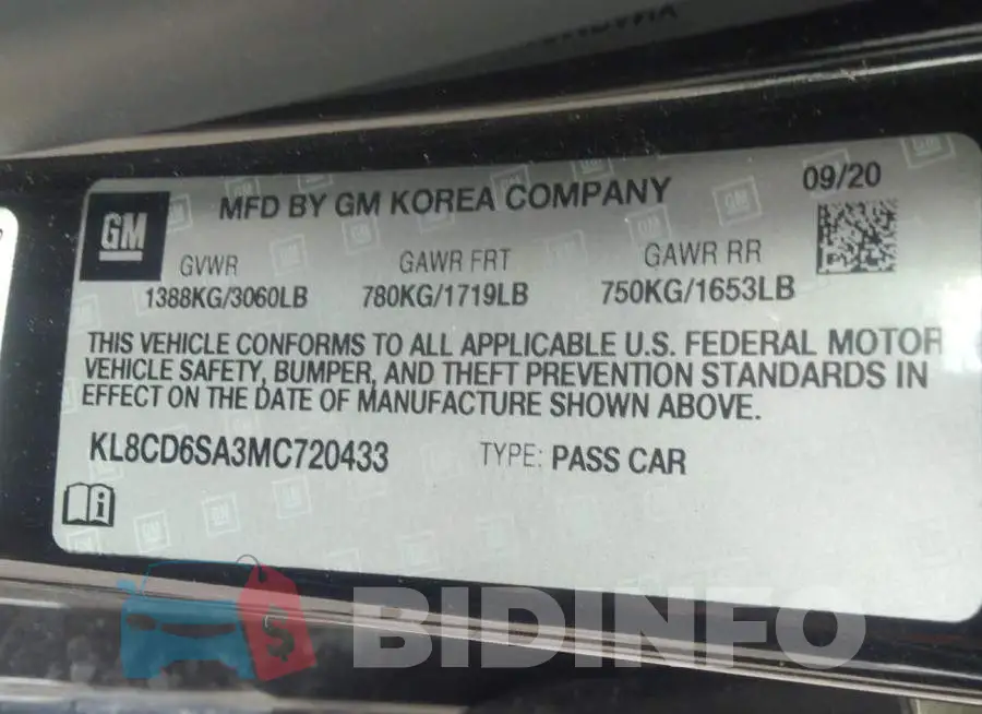 KL8CD6SA3MC720433 Photo# 9