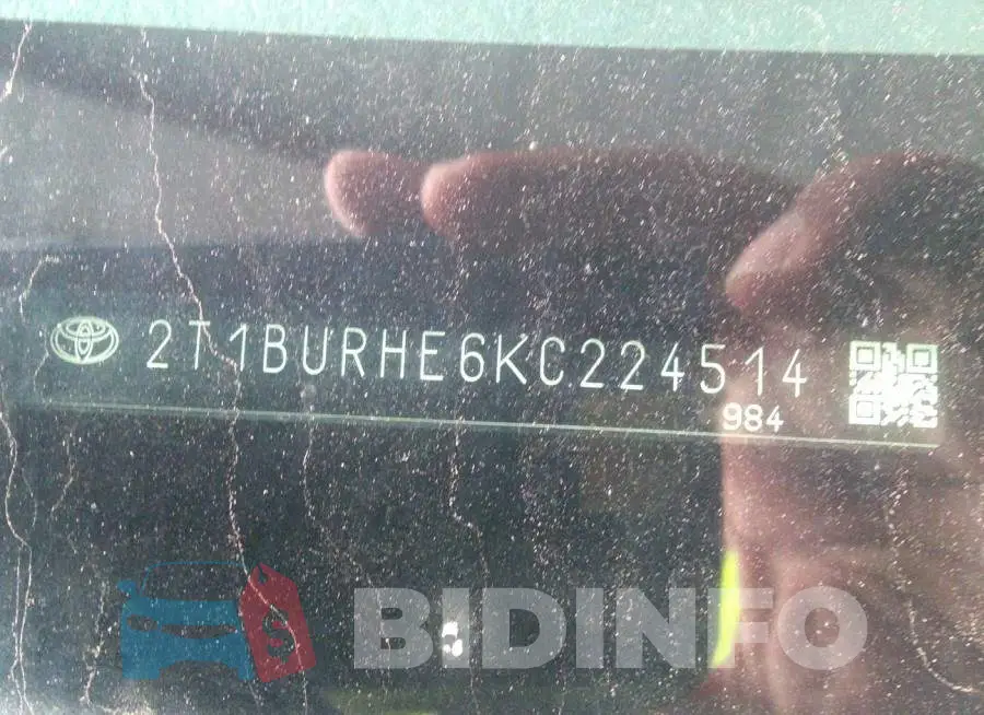 2T1BURHE6KC224514 Photo# 9