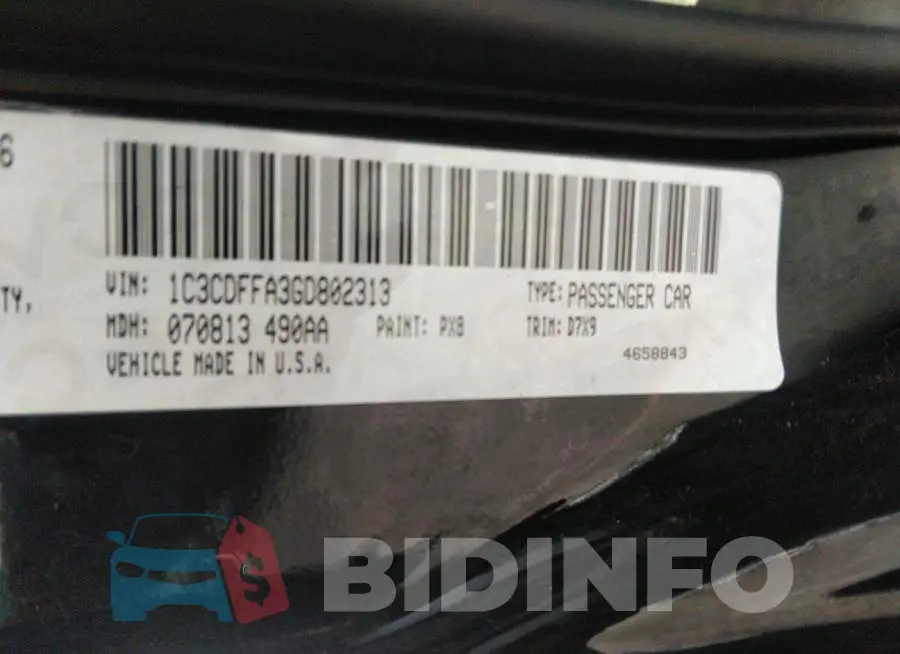 1C3CDFFA3GD802313 Photo# 9
