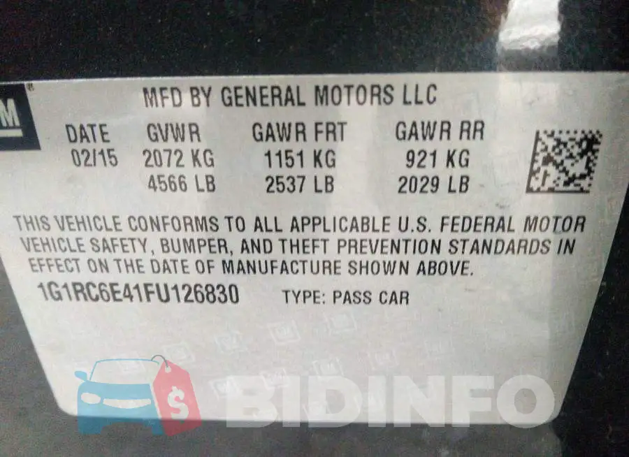 1G1RC6E41FU126830 Photo# 9