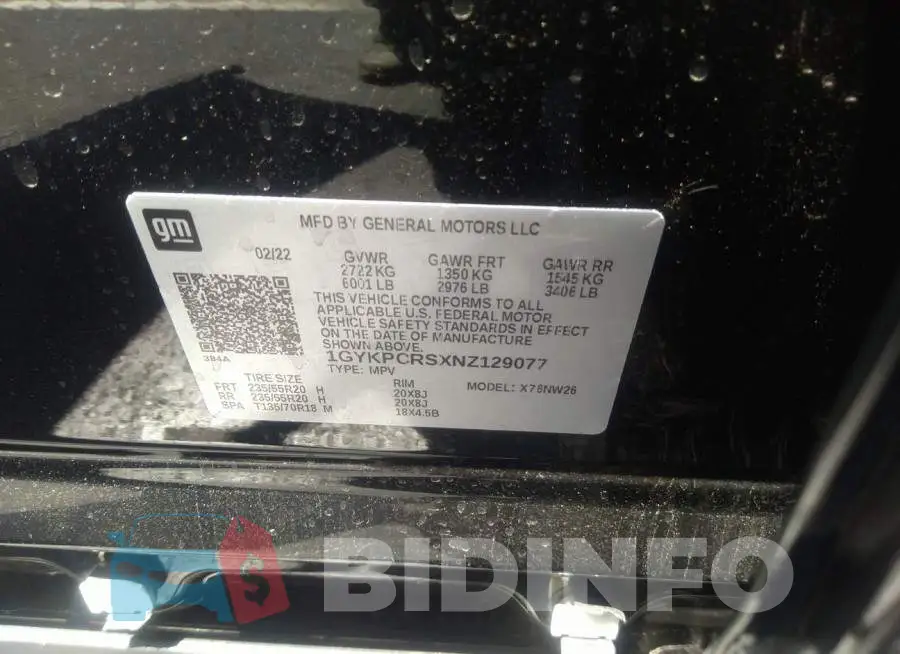 1GYKPCRSXNZ129077 Photo# 9