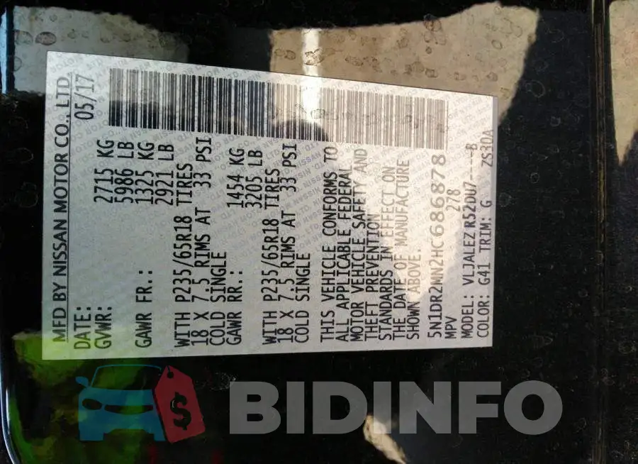5N1DR2MN2HC686878 Photo# 9