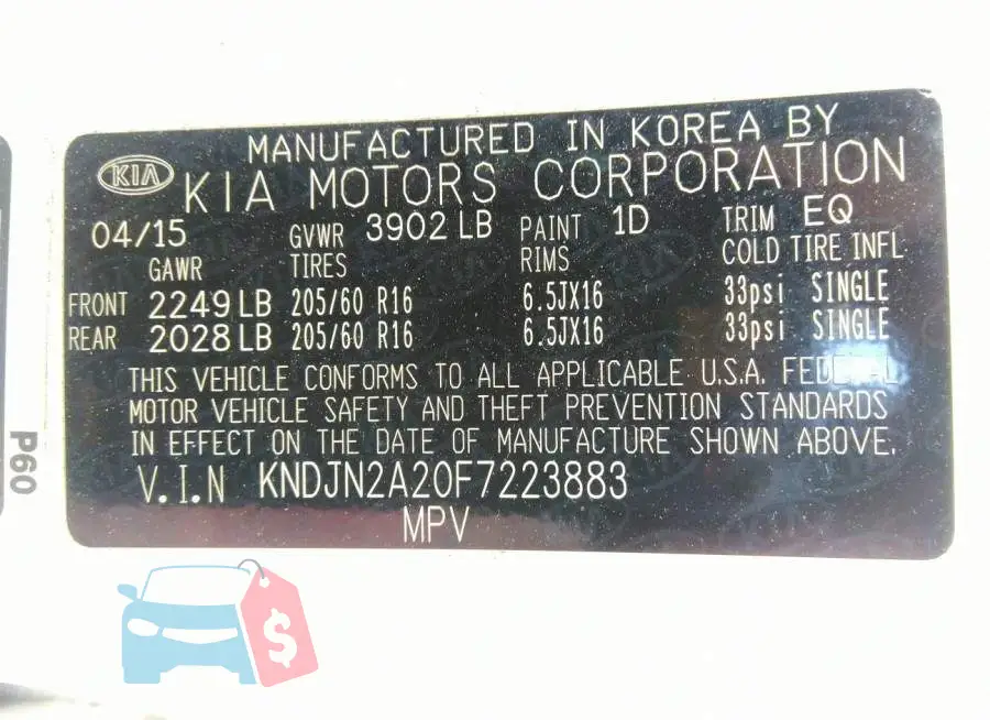 KNDJN2A20F7223883 Photo# 9