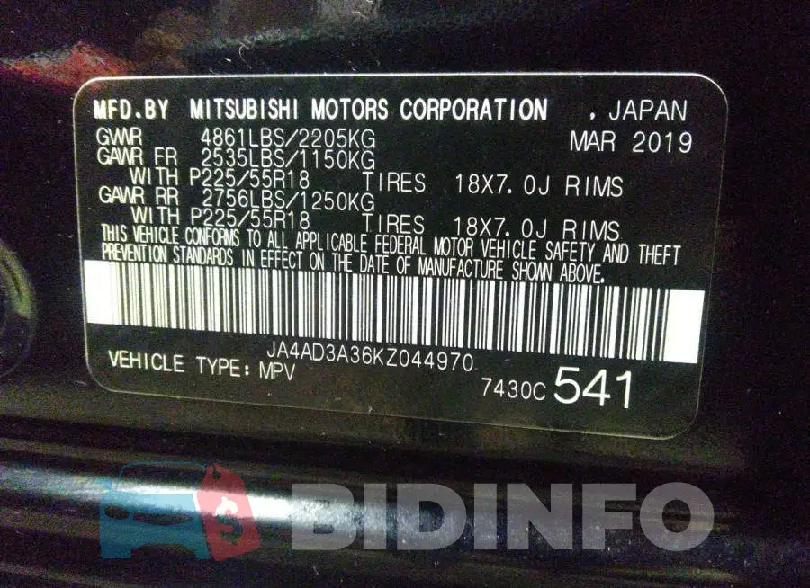 004AD3A36KZ044970 Photo# 9