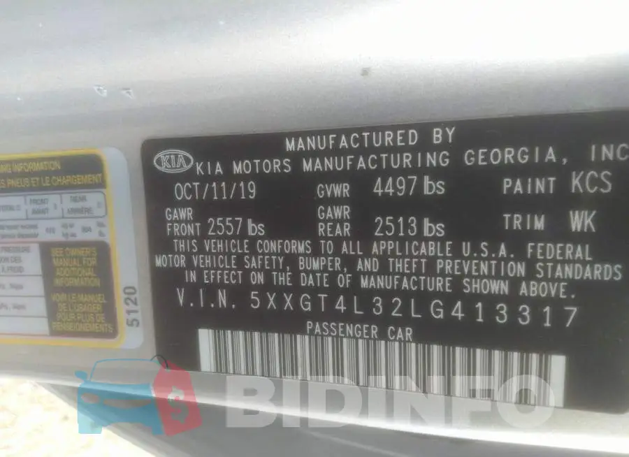 5XXGT4L32LG413317 Photo# 9