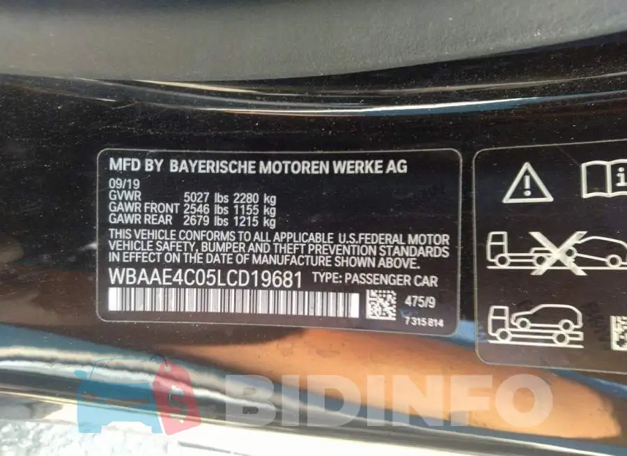 WBAAE4C05LCD19681 Photo# 9