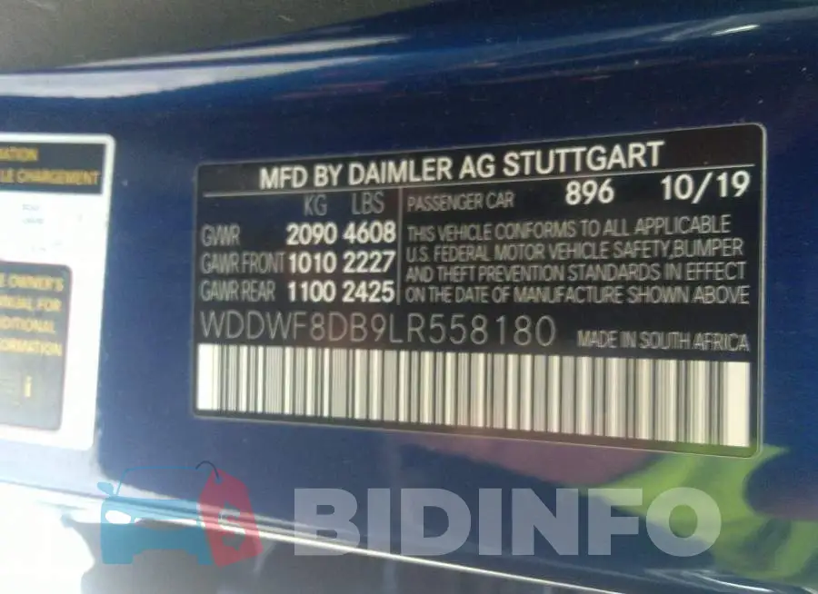 WDDWF8DB9LR558180 Photo# 9