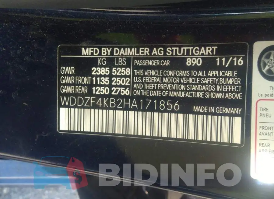 WDDZF4KB2HA171856 Photo# 9