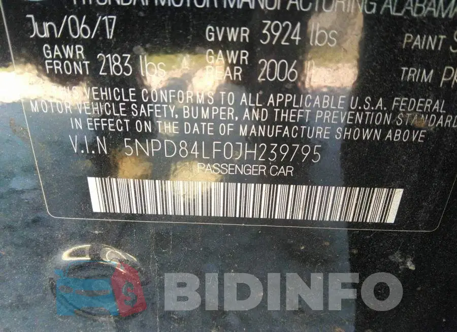 5NPD84LF0JH239795 Photo# 9
