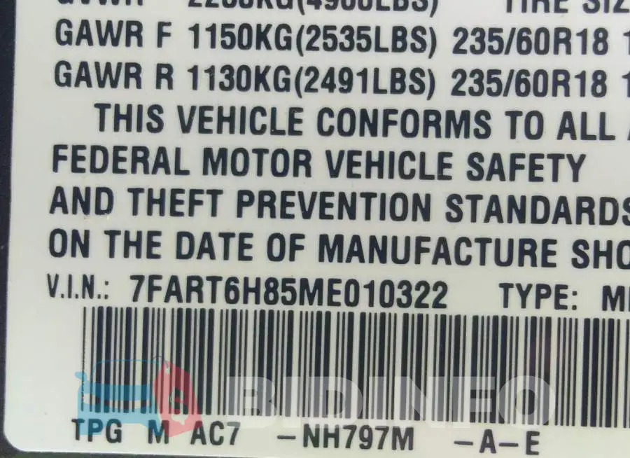7FART6H85ME010322 Photo# 9