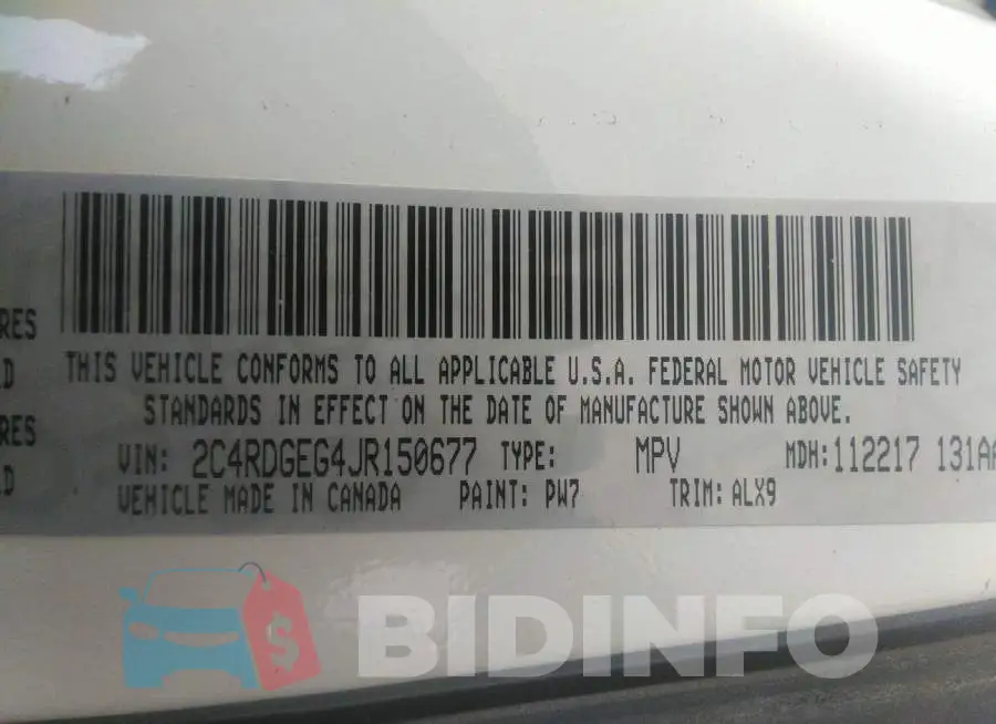 2C4RDGEG4JR150677 Photo# 9