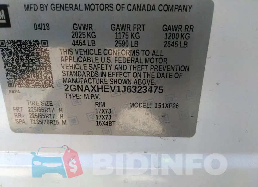 2GNAXHEV1J6323475 Photo# 9