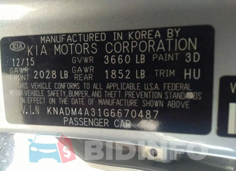 KNADM4A31G6670487 Photo# 9