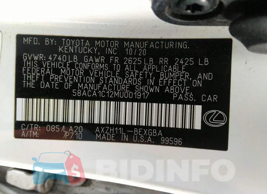 58ACA1C12MU001917 Photo# 9
