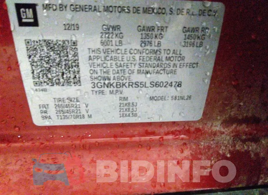 3GNKBKRS5LS602478 Photo# 9