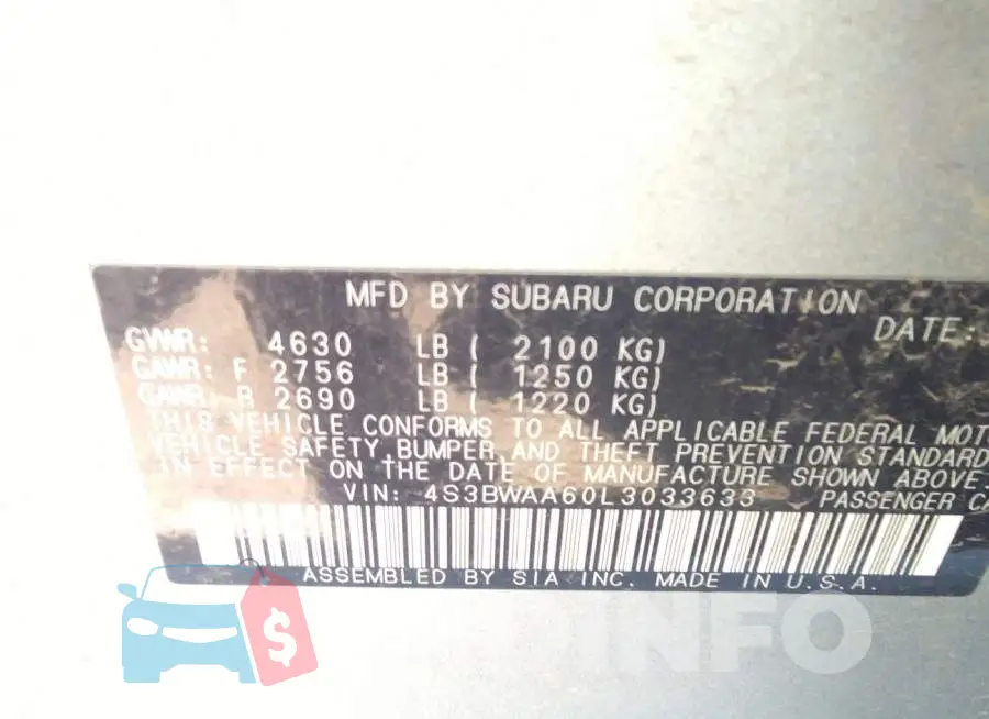 4S3BWAA60L3033633 Photo# 9