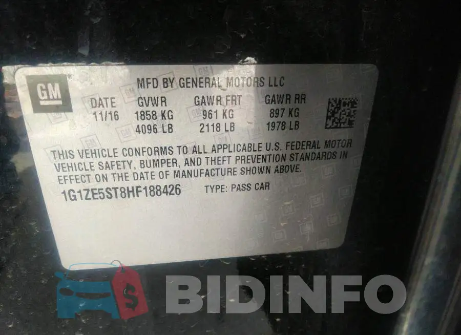 1G1ZE5ST8HF188426 Photo# 9