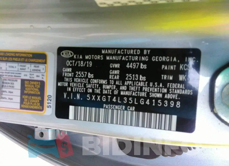 5XXGT4L35LG415398 Photo# 9