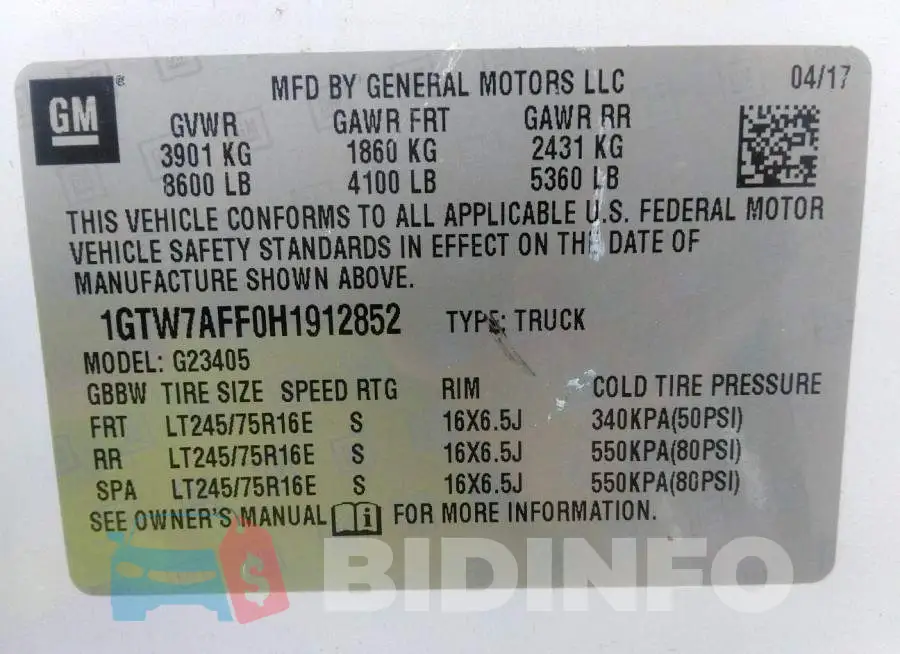 1GTW7AFF0H1912852 Photo# 9