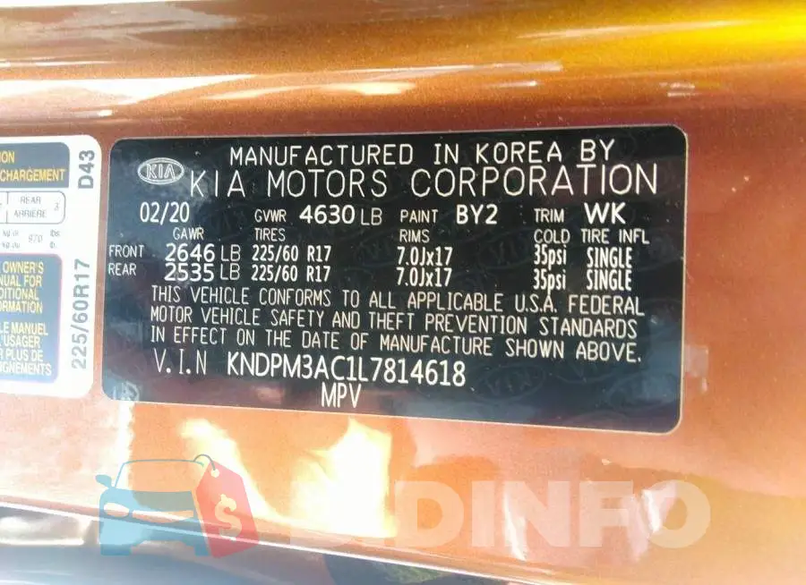 KNDPM3AC1L7814618 Photo# 9